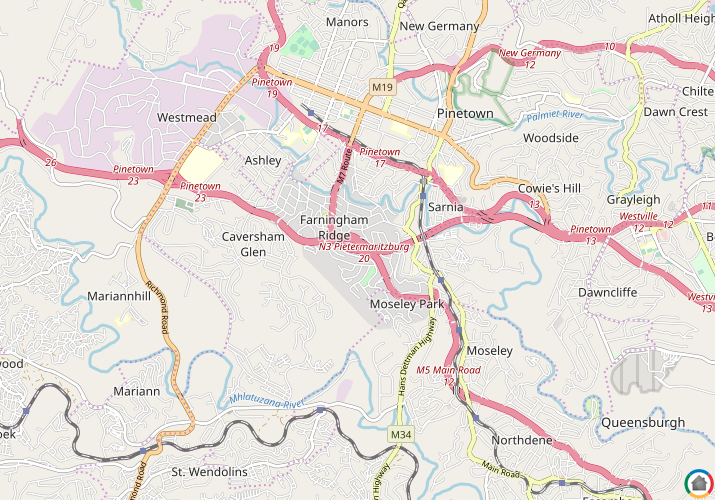 Map location of Farningham Ridge